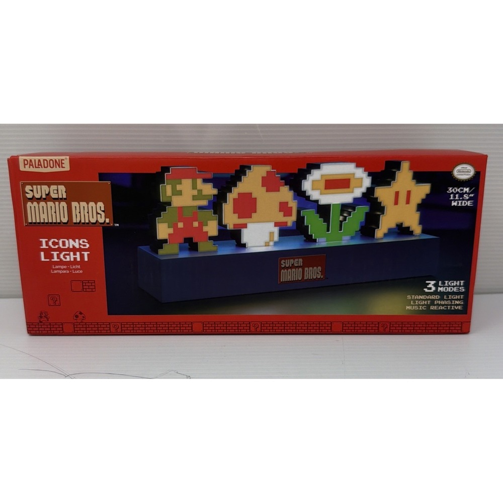 Super Mario Bros Icons Light Nintendo Retro Gaming Music Reactive 3 Modes NEW
